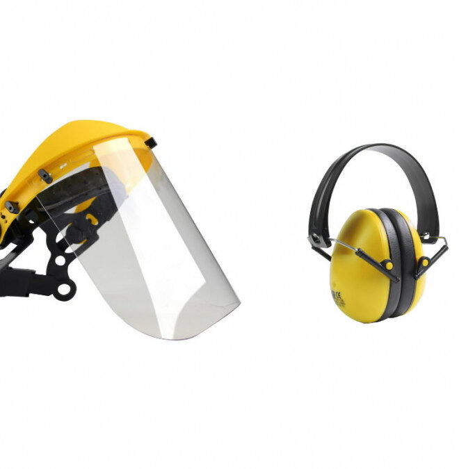 Kaitsevisiir pleksiklaasist kõrvaklappidega, BBT