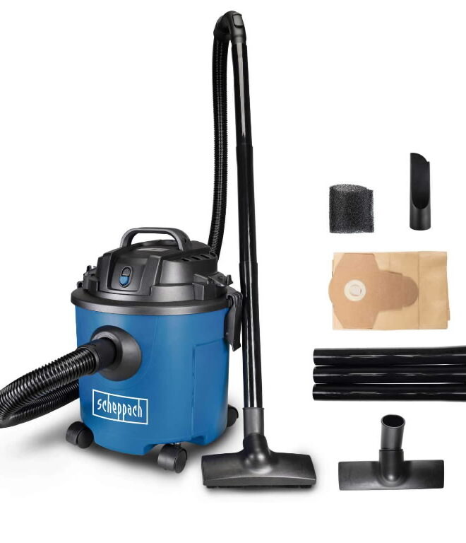 Vee- ja tolmuimeja NTS16, puhumisfunktsiooniga, Scheppach