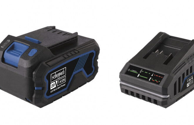 Komplekt SBSK4.0 Starterkit 2: 4,0Ah aku + 2,4A laadija, Scheppach