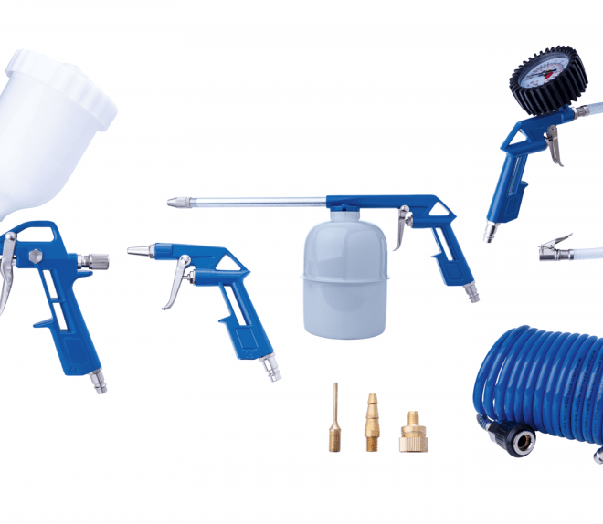 Suruõhutööriista tarvikute komplekt, 5 osa, Scheppach