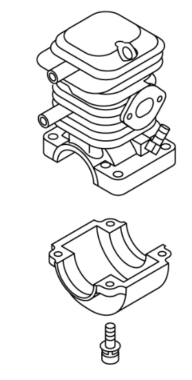 Silinder + põhi CS-420ES, Echo