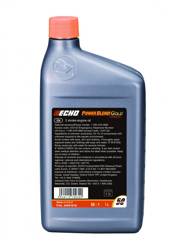 Seguõli 2-taktilisele mootorile Power Blend Gold 2T 1L, Echo