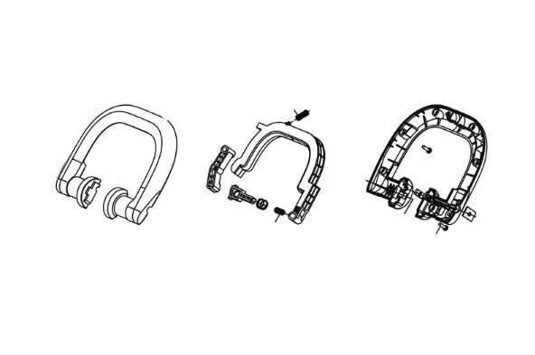 Eesmise käepideme komplekt WG259E, WG260E.5, W268E, Worx