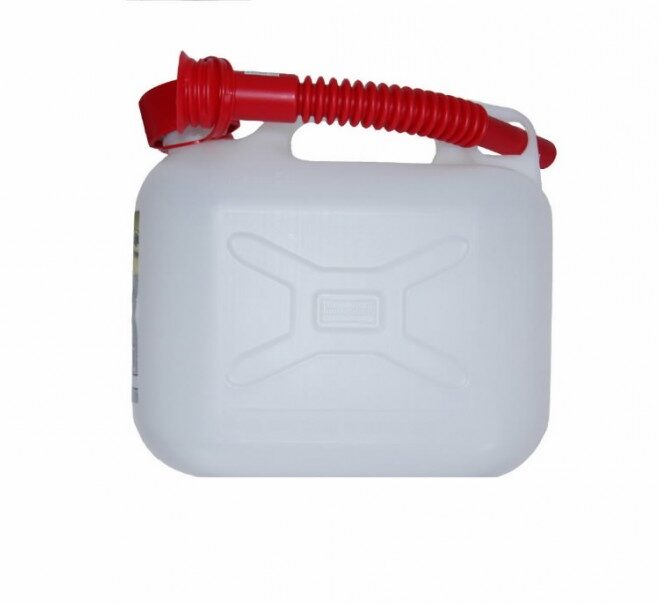 Kütusekanister 5L, valamisotsikuga, läbipaistev, Ratioparts