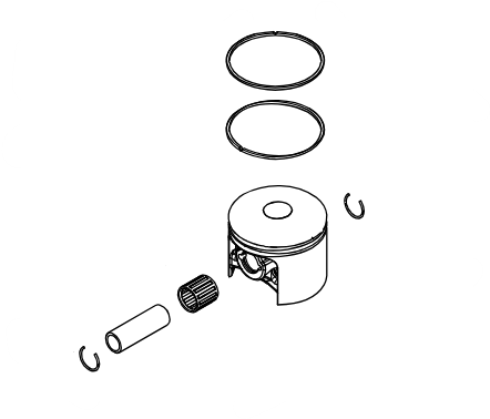 Kolbikomplekt CSG-7410, EC741S, Echo