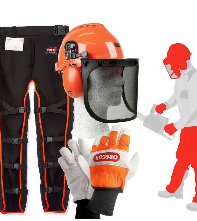 Turvakomplekt kindad+säärised+kiiver, OREGON