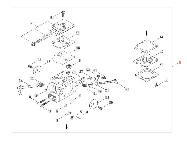 Karburaator CS-3410, 335S, Echo