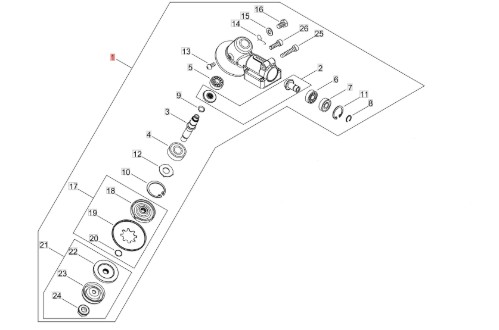 Reduktor, komplektne DSRM-2400_U/L, Echo