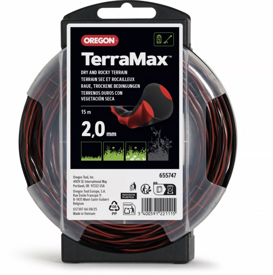 Trimmitamiil Terramax 2,0 mm x 15 m, OREGON