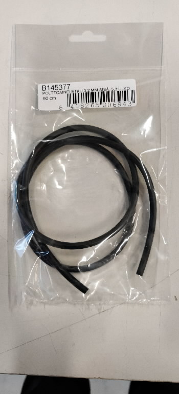 Kütusevoolik 3,2mm siseläbimõõt, 5,3mm välisläbimõõt, kummi 90 cm pätkä, BBT