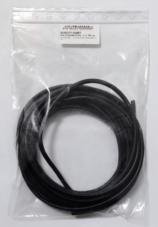 Kütusevoolik siseläbimõõt 3,2 mm, välisläbimõõt 5,3 mm, kummivoolik 5,0 m, BBT