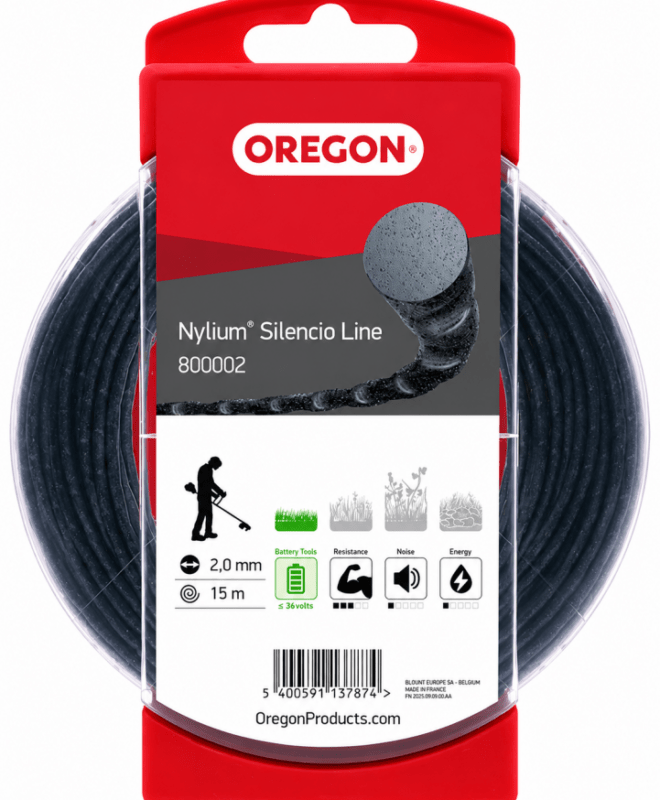 Trimmitamiil Nylium Silencio 2,0 mm x 15 m, OREGON